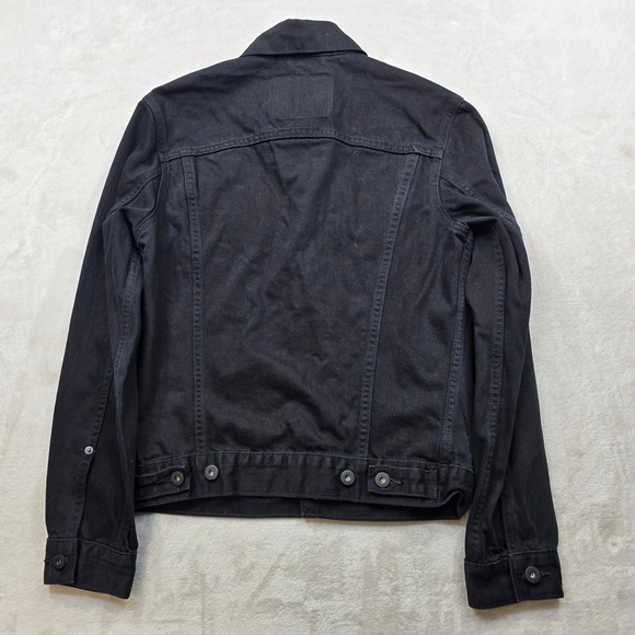 Levis Trucker Denim Jacket Mens Small Mens Black Classic Jean Jacket - Picture 3 of 12